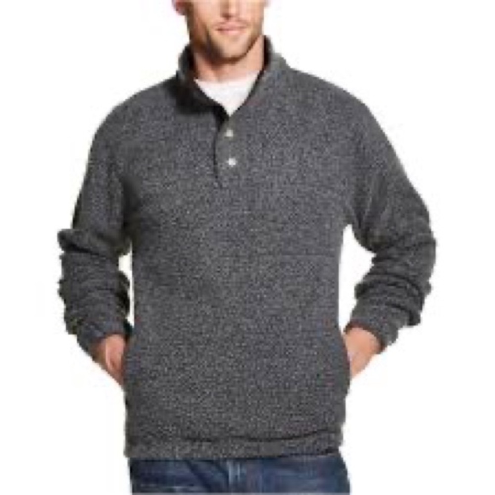 Weatherproof heathered henley sweater. Size XL